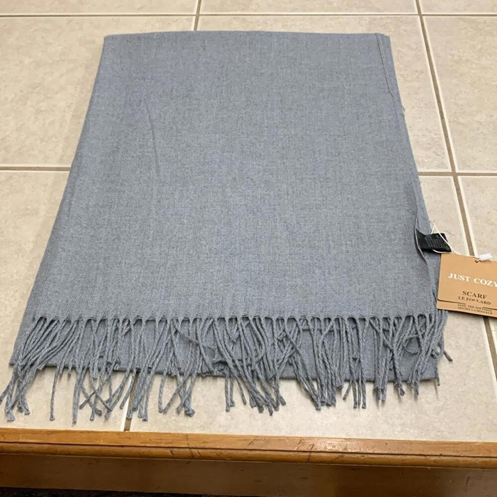 Just Cozy grey scarf multiple uses